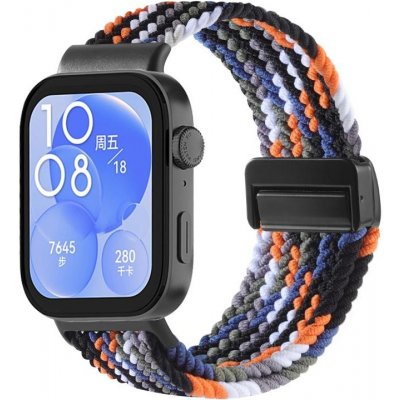 VSECHNONAMOBIL 110388 BRAIDED Nylonový řemínek pro Huawei Watch Fit 4 / Fit 4 Pro / Fit 5 / Fit 5 Pro DENIM COLORFUL – Zboží Živě