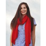 Kašmírská vlněná pašmína Self červená – Zboží Mobilmania