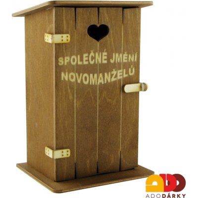 Pokladnička kadibudka Společné jmění novomanželů 11 x 10 x 18 5 cm – Sleviste.cz