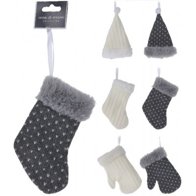 dekorace závěsná mix RUKAVICE/PUNČOCHA/ČEPICE 15cm BÍ,ŠE – Hledejceny.cz