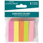 Záložky samolepicí 12 x 50 mm, papírové, 5 x 100 ks – Zboží Mobilmania