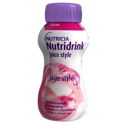 NUTRIDRINK JUICE STYLE S PŘÍCHUTÍ JAHODOVOU POR SOL 24X200ML – Hledejceny.cz