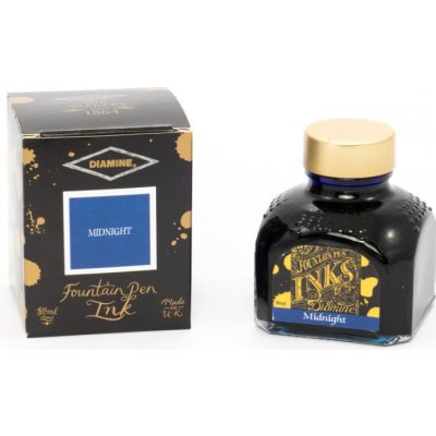 Diamine Midnight Blue 80 ml lahvičkový inkoust – Zboží Dáma