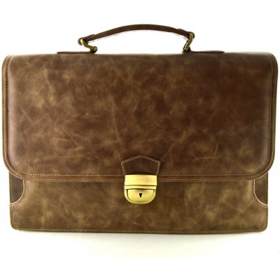 Hajn pánská kožená aktovka rustik hnědá – Zboží Dáma