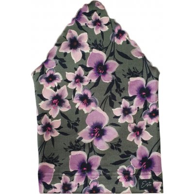 ESITO Dívčí šátek na hlavu Purple flower zelená – Sleviste.cz