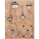 Daily ART Výřezy z HDF klíče a zámky 97 x 132 mm – Hledejceny.cz