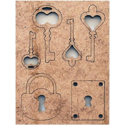 Daily ART Výřezy z HDF klíče a zámky 97 x 132 mm – Hledejceny.cz