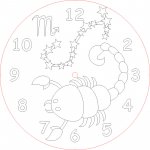 Radost v písku Hodiny obrázkový horoskop štír Barevné pískování obrázků – Zboží Dáma