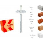 KLIMAS Wkret-met LTX-10 Talířová hmoždinka s plastovým trnem a zkrácenou expanzní zónou Ø10 mm 220 mm - 100 ks – Sleviste.cz