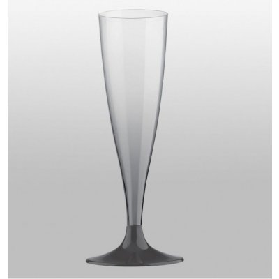 Gold Plast Plastový pohár na stopce na šampaňské a prosseco PP MINERAL šedá 130 ml – Zboží Mobilmania