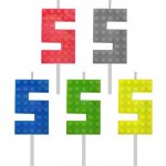 Godan Narozeninová svíčka Klocki číslo 5 výška 5,5 cm – Zboží Dáma