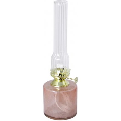 Strömshaga Petrolejová lampa Elvira Ash Pink Small, růžová barva, sklo – Zboží Dáma