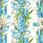 Pol-Mak Collection Ubrousek 33x33cm White and Blue Flowers – Sleviste.cz