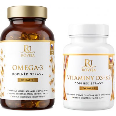Balíček Omega-3 1500 mg 90 kapslí + Vitamin D3 + K2 60 kapslí – Hledejceny.cz