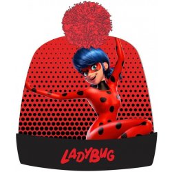 EplusM Dívčí zimní čepice Kouzelná beruška / Ladybug červená