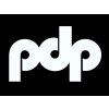 PDP samolepící logo bílé