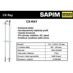 drát Sapim CX Ray 302 mm