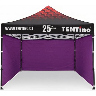 TENTino STEEL HEXAGON 3x3m 15A - FIALOVÁ, konstrukce + střecha TENTino + 4x boční strana – Zboží Dáma