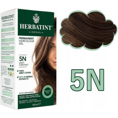 Herbatint permanentní barva na vlasy světlý kaštan 5N 150 ml – Zboží Mobilmania