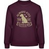 Dámská mikina s potiskem AWDis Sweat mikina Design Always kiss your dog Purpurovočervená