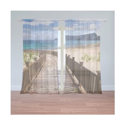 Sablio Záclony Chodníček na pláž: 2ks 150x250cm – Hledejceny.cz