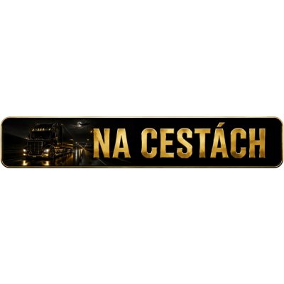 Bezvadary.cz | Cedule za sklo kamionu s vlastním textem Na cestách 20x4,2 cm / PVC plast 3mm / bez přísavek zk64 – Hledejceny.cz