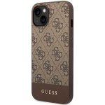Pouzdro Guess 4G Stripe iPhone 14 hnědé – Zboží Živě