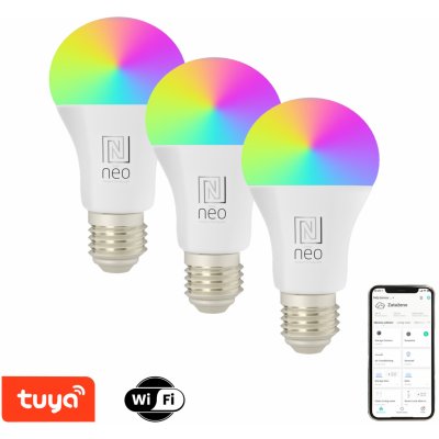 Immax NEO LITE SMART sada 3x žárovka LED E27 11W RGB+CCT barevná a bílá, stmívatelná, Wi-Fi, TUYA 07733C