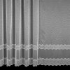 Záclona Českomoravská textlní záclona sablé V233 vyšívaná vzorovaná vlnka, s bordurou, bílá, výška 250cm ( v metráži)