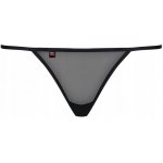 Černá tanga s krajkou Obsessive Luiza – Zboží Dáma