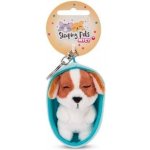 Přívěsek na klíče NICI Spící pejsek 8cm Kokršpaněl košík světle modrý – Zboží Mobilmania
