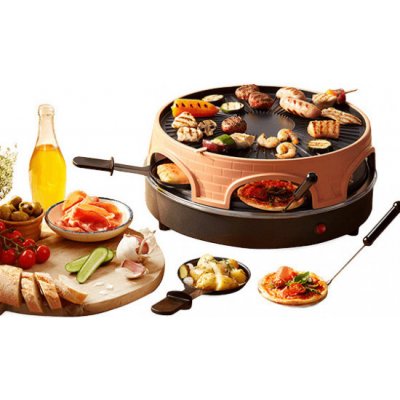 Emerio Pizza Oven, PIZZARETTE the Original, 3v1 pizza-raclette gril, patentovaný design, na mini – Hledejceny.cz