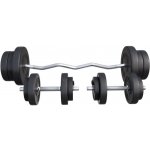 Gorilla Sports Obouruční činkový set, plastové závaží, 70 kg – Zboží Mobilmania