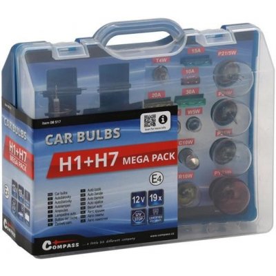 Compass Sada autožárovek MEGA H1+H7+pojistky 08517 – Zbozi.Blesk.cz