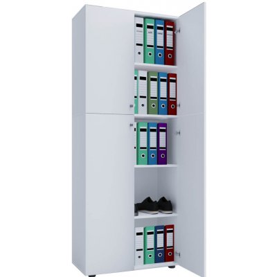 VCM Kancelářská skříň Lona, bílá š 70 × h 40 × v 184 cm – Hledejceny.cz