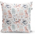 Sablio Polštář Malované kočičky 40x40 – Zboží Mobilmania