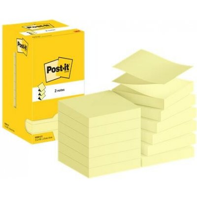 3M POSTIT Samolepicí blok poznámkových lístků, „Z“, 76 × 76 mm, 12 × 100 listů, 3M POST-IT, kanárkově žlutý 7100290167 – Hledejceny.cz