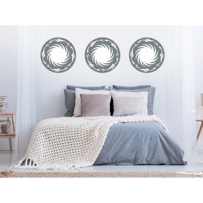 Nalepte.cz Mystické kruhy samolepky na zeď 3 ks kruh každý 20 x 20 cm – Zboží Dáma