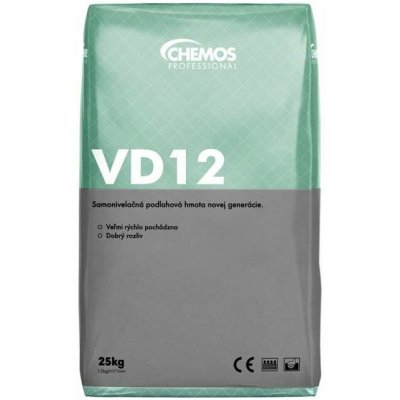 Silnovrstvá cementová vyrovnávací hmota CHEMOS VD 12 5–40 mm 25 kg – Hledejceny.cz