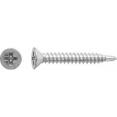 Samořezný šroub se zápustnou hlavou PH2 bíle pozinkovaný 4,8 x 32 mm, 12 ks – Hledejceny.cz