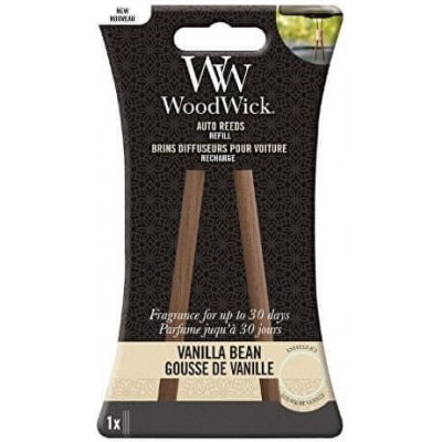 Woodwick Náhradní vonné tyčinky do auta Vanilla Bean (Auto Reeds Refill)