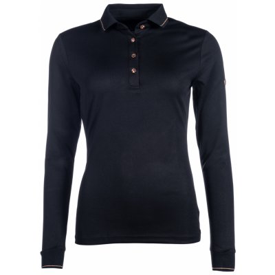 HKM Triko polo Rosegold Glamour s dlouhým rukávem dámské black rosegold – Sleviste.cz
