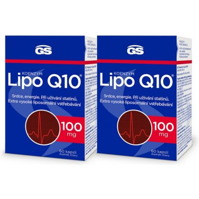 GS Koenzym Lipo Q10 100 mg 60 kapslí 2 balení – Hledejceny.cz