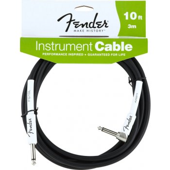 Fender Performance Series Instrument Cable 3m Angled BLK