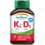 Jamieson Vitamíny K2 120mcg a D3 1000 IU 30 kapslí – Hledejceny.cz