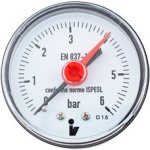 STENO Tlakoměr 50 0-6 bar 1/4" zadní M6Z – Sleviste.cz