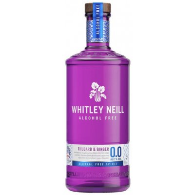 Whitley Neill rhubarb ginger gin ALCOHOL FREE 0% 0,7 l (holá láhev)