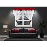 MyBestHome FLY Krátká záclona se zirkony FLORENCE bílá/červená 400x150 cm – Hledejceny.cz