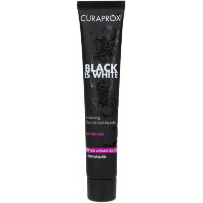 Curaprox Black is White bělící s aktivním uhlím 90 ml – Hledejceny.cz