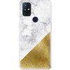 Pouzdro a kryt na mobilní telefon dalších značek Pouzdro iSaprio - Gold and WH Marble - OnePlus Nord N10 5G